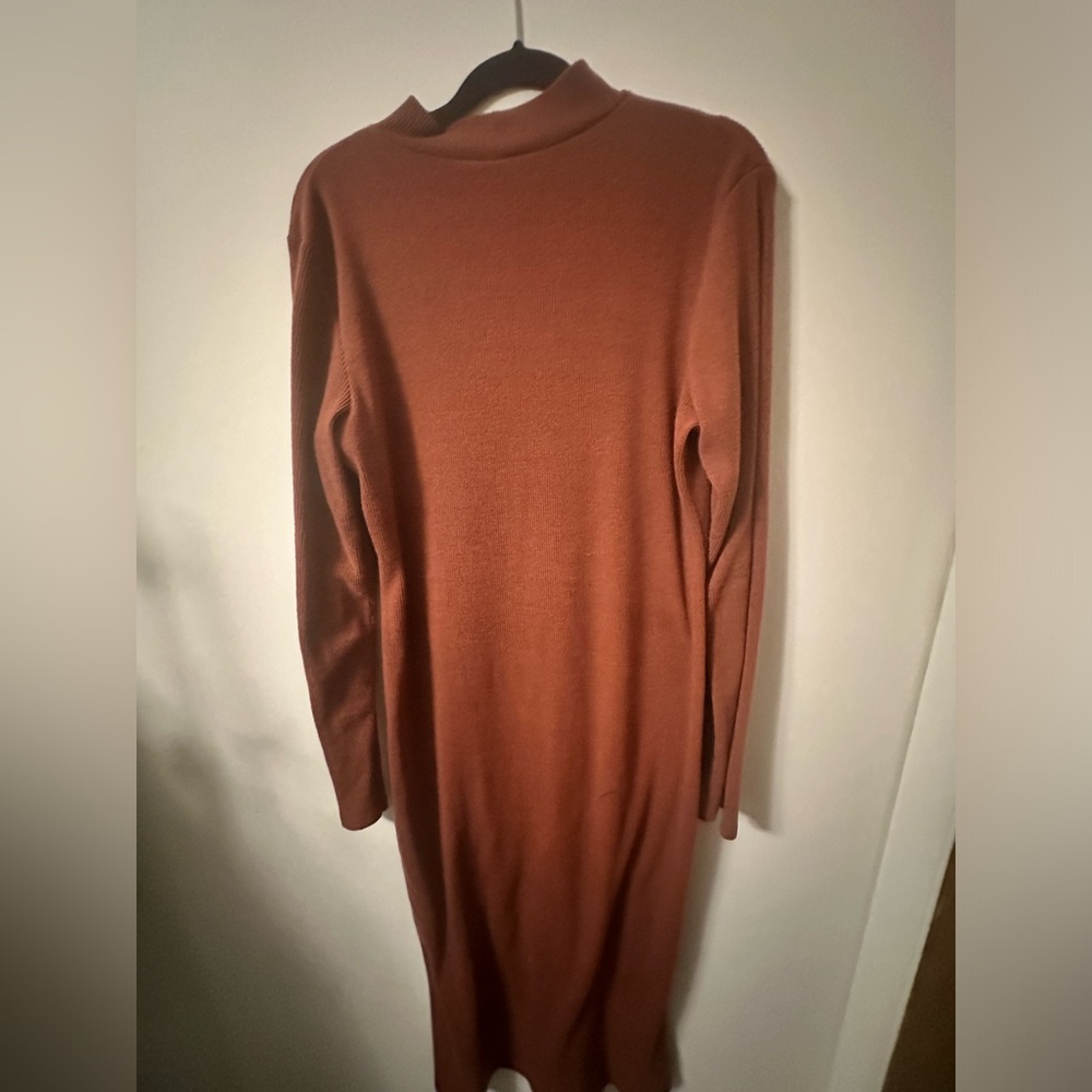 Rust Orange Sweater Dress
